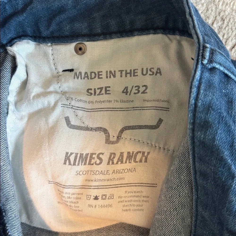 KIMES RANCH WOMEN'S LOLA DARK INDIGO WASH MID RISE FLARE LEG TROUSER JEANS - Picture 3 of 3